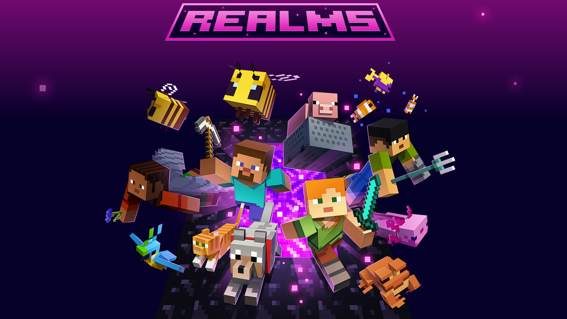Paisagem Minecraft usada nas imagens do site